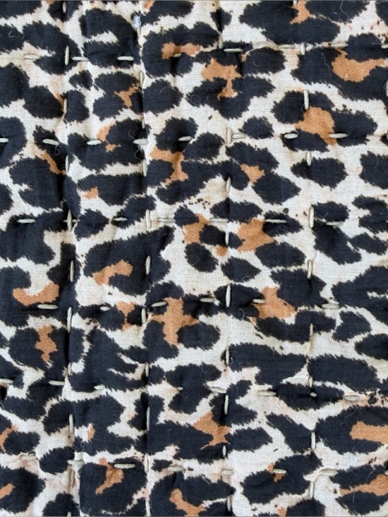 Johnny Was Quilted Single-Strap Duffle Sling Boho Travel Bag Leopard Butterfly main image 12